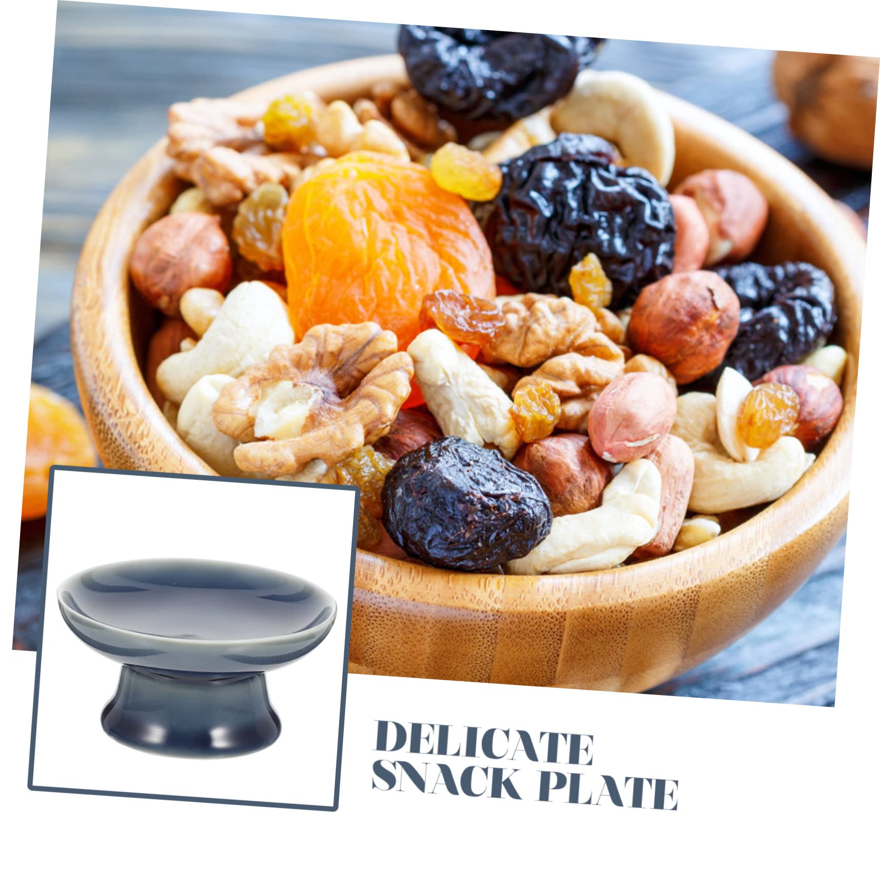 3 Pezzi Piatto da Frutta Piatto per Frutta secca Ciotola da Frutta con piedistallo Vassoio per Snack Supporto per Dessert Vassoio da Portata per Frutta Vassoio in Ceramica Ciotola