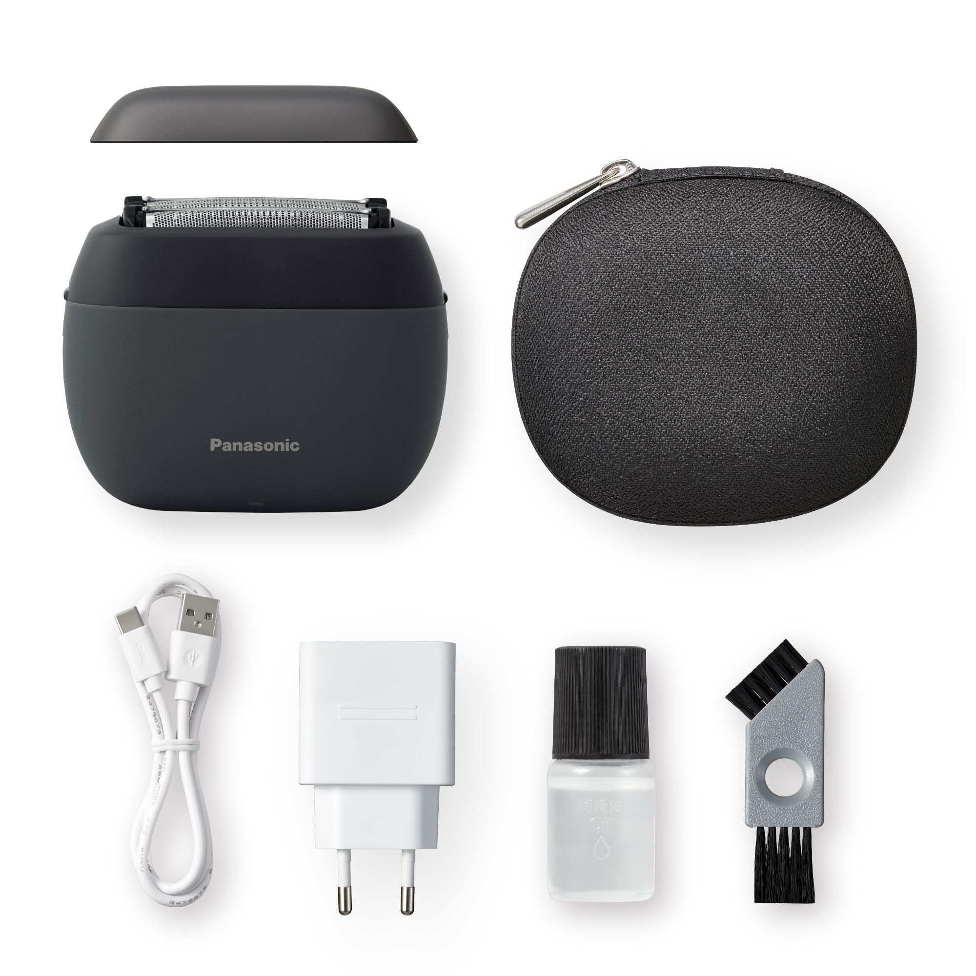 Panasonic ES-PV3B-K803 Serie 900s Afeitadora, Afeitadora Eléctrica de 5 Hojas para Uso En Seco y Húmedo para Hombres, Sensor De Barba Responsivo, USB-C, Estuche De Transporte, Negro Mate