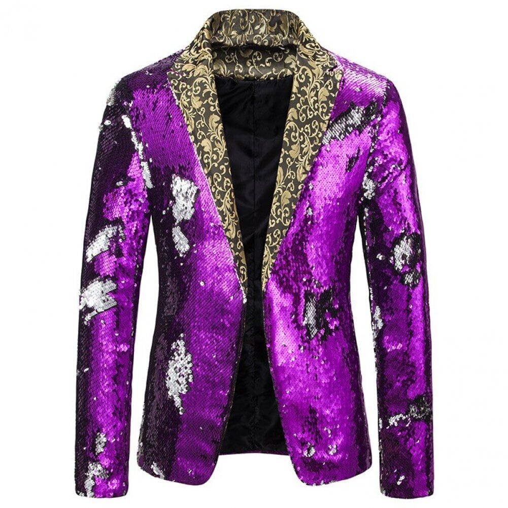 Costume Glitter Homme de Cérémonie avec Col Châle Satiné et Paillettes Scintillantes
