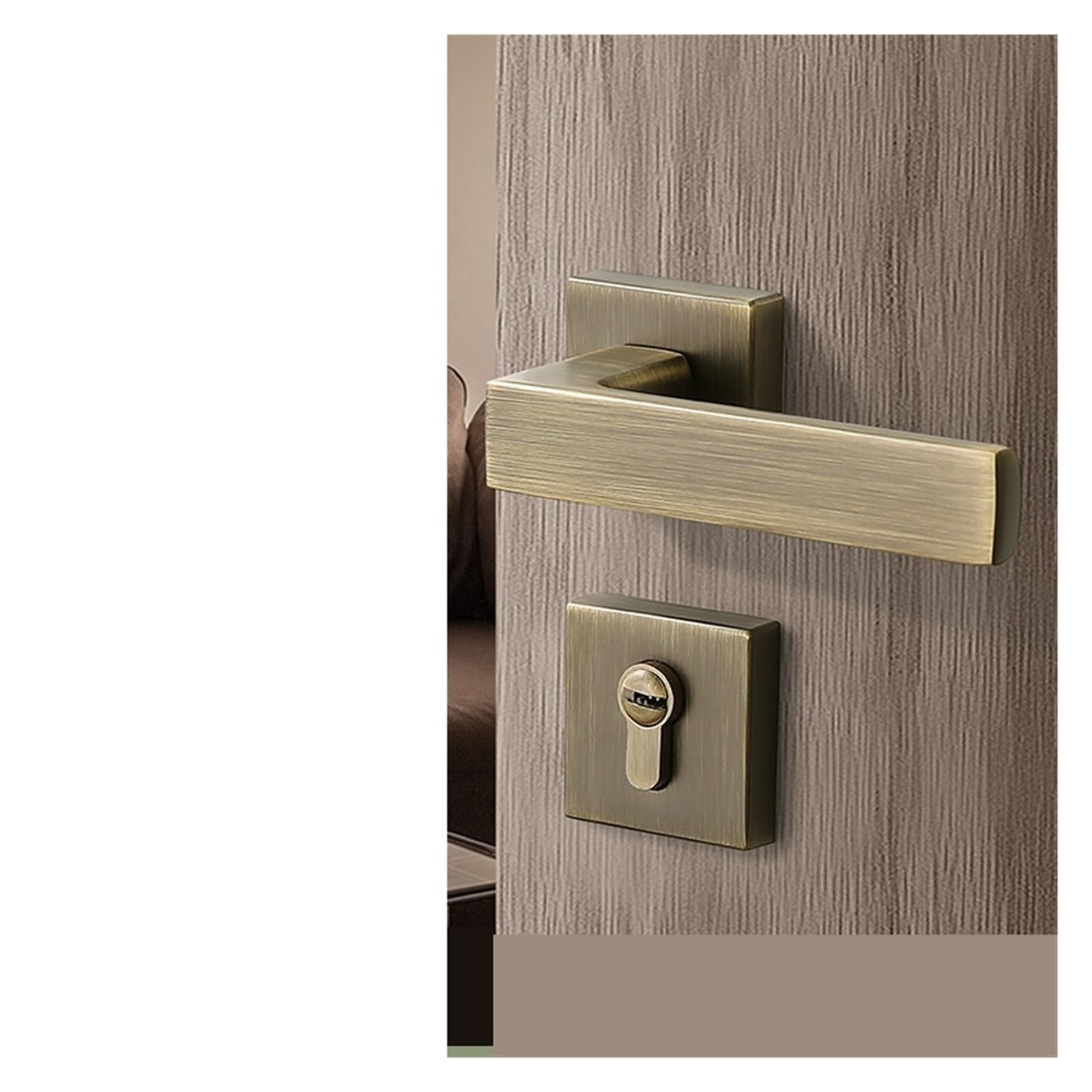 Serrure de porte silencieuse domestique en bronze E72