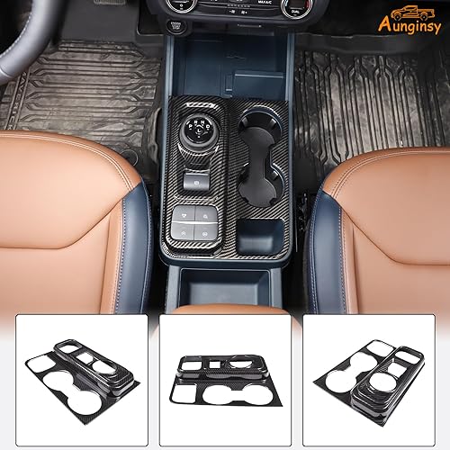 Vista 27 de Cubierta del panel de la caja de cambios de control central del automóvil, compatible con Ford Maverick 2022-2024, cubierta del panel de palanca