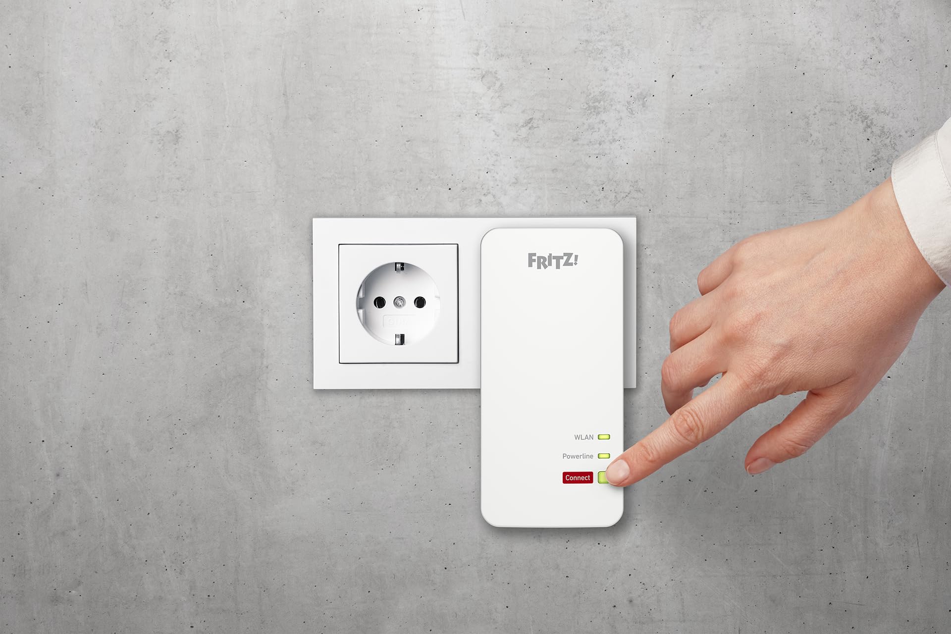 FRITZ!Powerline 1240 AX Single Adapter (Gigabit-Powerline mit Wi-Fi 6, WLAN-Access Point, ideal für Media-Streaming, HD-Videos, Internet-TV, 1.200 MBit/s, deutschsprachige Version)