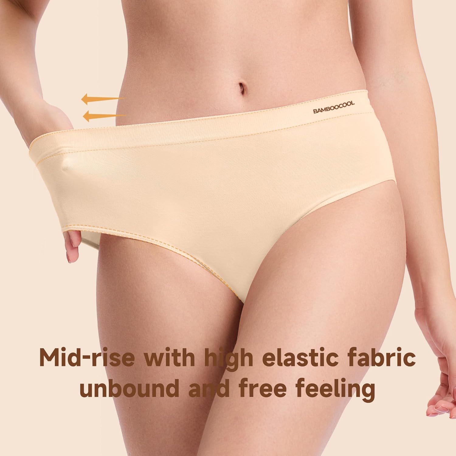 Women's Underwear Bamboo Bikini Panties Moisture-Wicking Hipter Seamless Stretchy Briefs Breathable Underwear 6-pack - Image 4