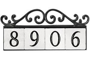 NACH Old World Cast Iron Frame for Tile House Numbers
