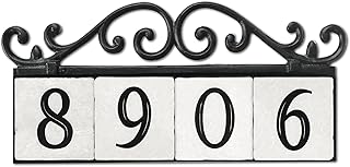 NACH Old World 4-Number Address Signs for Houses, Outdoor Address Plaque...