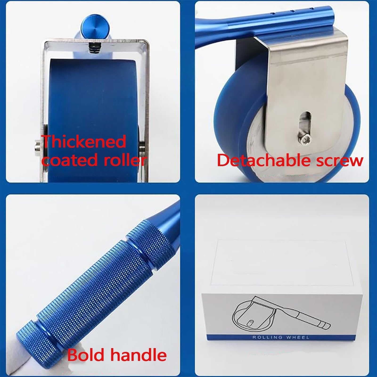 Strumento di prova adesivo standard,Tester manuale di adesione del nastro del rullo,Spessore della gomma 6mm,Larghezza 45mm,Rullo rivestito in gomma/design di riduzione della trascinamento/viti
