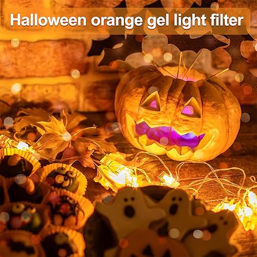 Miniatura 3 de (10 piezas) Filtro de luz de gel, filtro de gel de iluminación de corrección de color transparente amarillo y naranja, hojas de plástico de 8.5 x 11