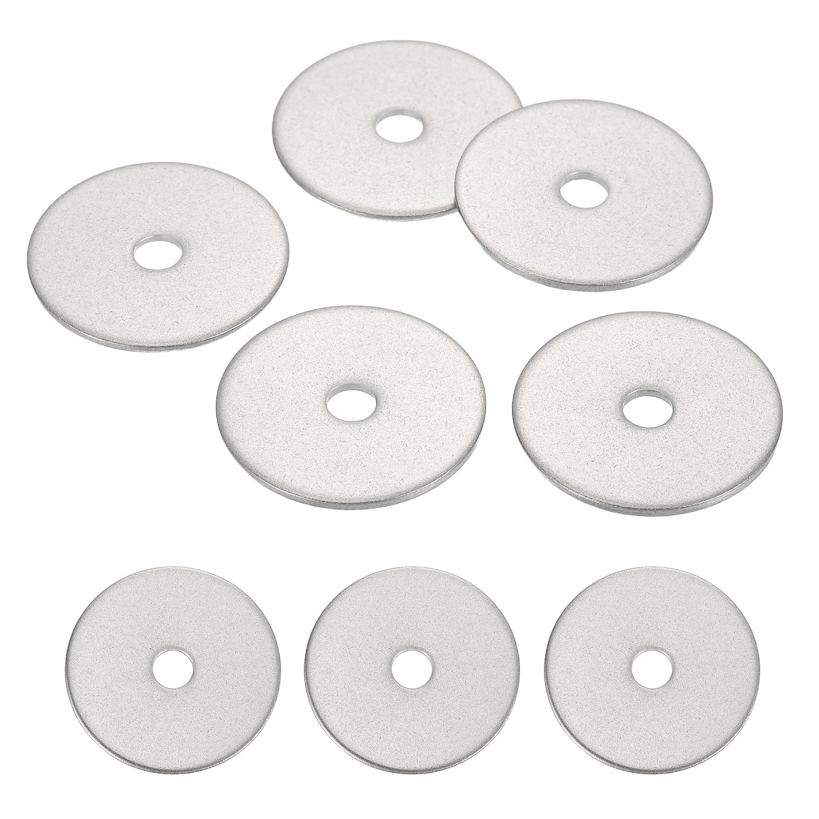 sourcing map 5 Pcs M5 304 Stainless Steel Flat Washers Round Flat Spacers for Screws, Bolts, Plumbing, Automotive, DIY, Electrical Device 5.5mm ID 30mm OD 1.5mm Thick