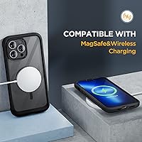 Vista 6 de Miracase Funda Magnética para iPhone 13 Pro Max de 6.7 pulgadas, (Compatible con MagSafe) Funda Protectora Transparente de Cuerpo Completo Mejorada