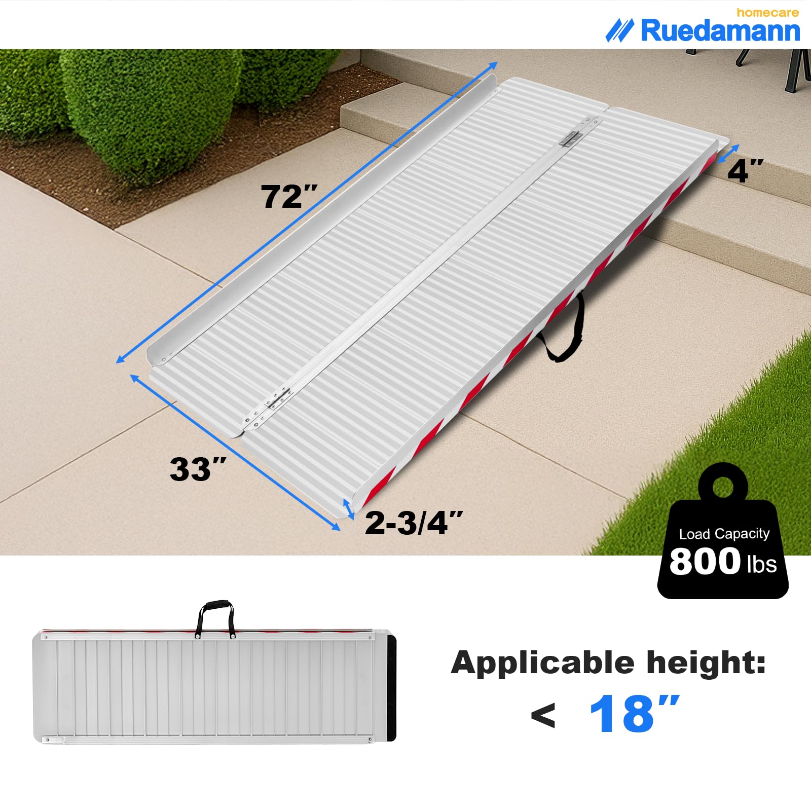Ruedamamm Ramp Snapklik.com : Ruedamann 6FT Wheelchair Ramp, 33