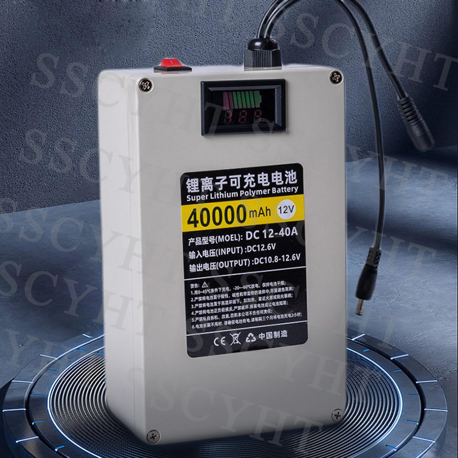 Tragbarer Lithium-Akku 12V 10,4Ah 12Ah 20Ah 30Ah 40Ah 50Ah LiPo-Akku mit BMS für 12-Volt-Motoren, Ersatzteilset