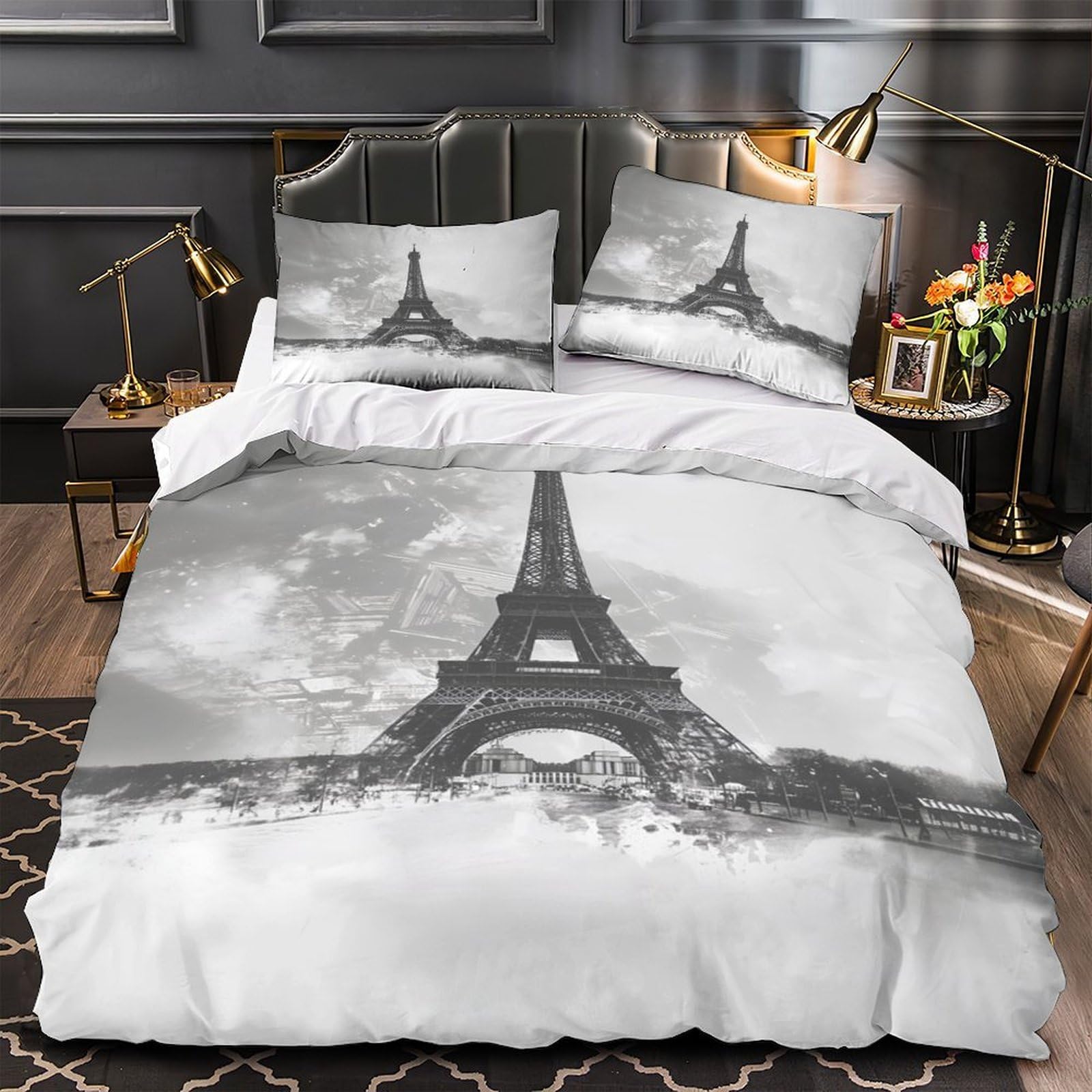 Housse de Couette Fermeture Éclair en microfbre résistante ultra douce King 220x240