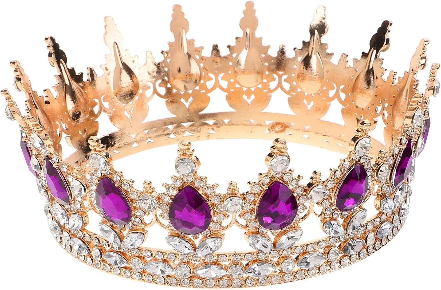 YALiya Krone Tiara Mit Strass - Prinzessin Krone Für Hochzeit, Geburtstag & Ball