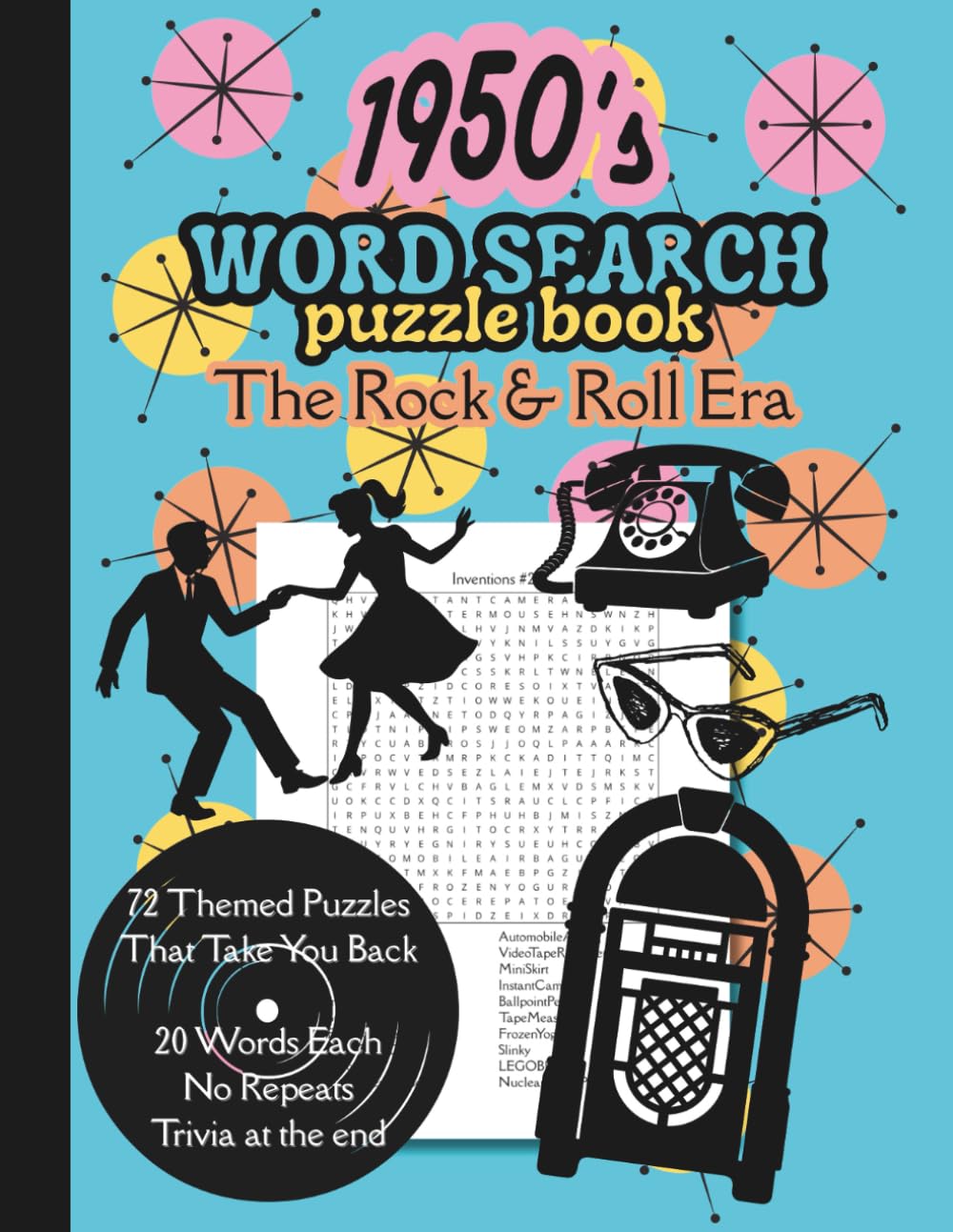 1950's Word Search Puzzle Book: The Rock & Roll Era