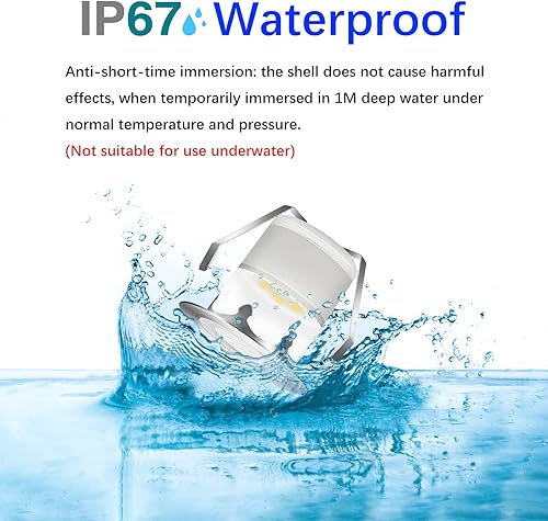 Miniatura 4 de CISLAN Kit de luces LED para exteriores, blanco cálido 1.18 pulgadas, bajo voltaje, 12 V CC, IP67, impermeable, con cable eléctrico, empotrado,