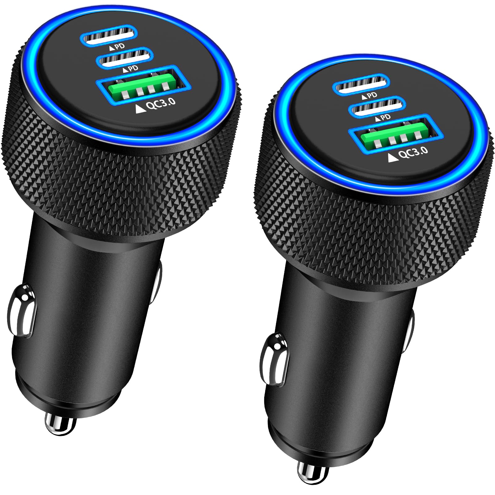 2Pack USB C Car Charger, Rombica 67W Multiport Power Fast Car Phone Charger
