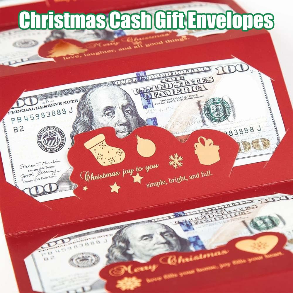 3 Enveloppes à Argent Pour Cadeaux En Espèces - Cartes Pliables Avec Glands Pour Noël, Fêtes, Anniversaires - Idée Cadeau Originale Pour Fille, Garçon, Adulte