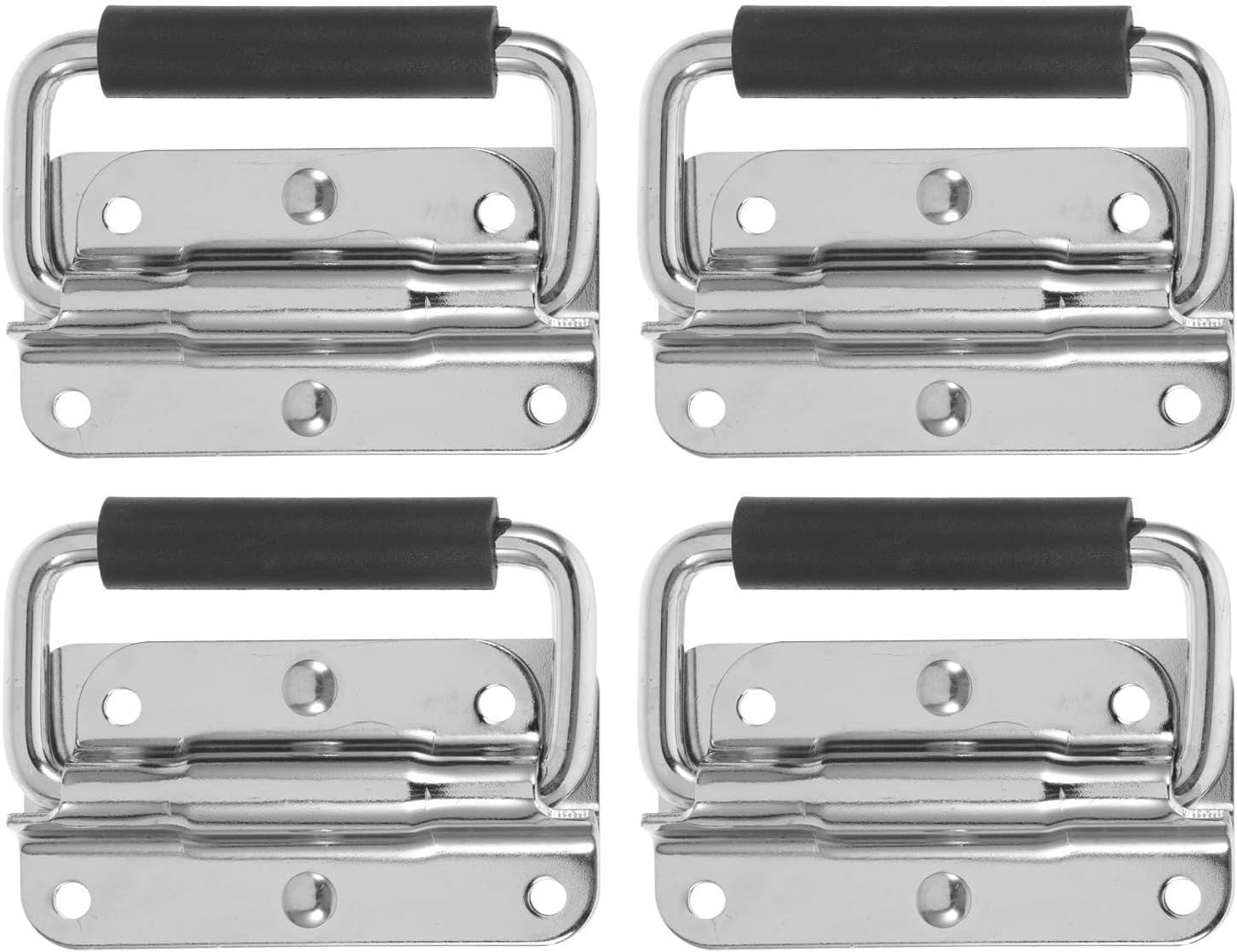 Heavy Duty Iron Case Handles 4pcs 104mm Container Pull Handles Industrial Cabinet for Tool Boxes and Equipment Cases