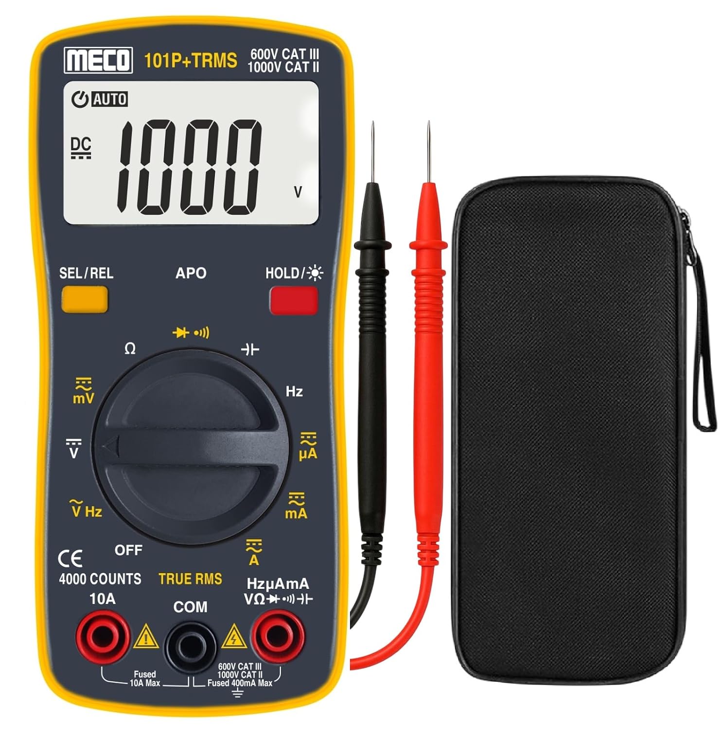 MECO 101P+TRMS Digital Multimeter Pocket Size, AutoRanging, 3 3/4 ...