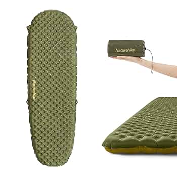 アウトドア寝具 Naturehike UL Inflatable Sleeping Pad windhike Naturehike 5.8/8.8 R-Value Camping Sleeping Pad,3.1