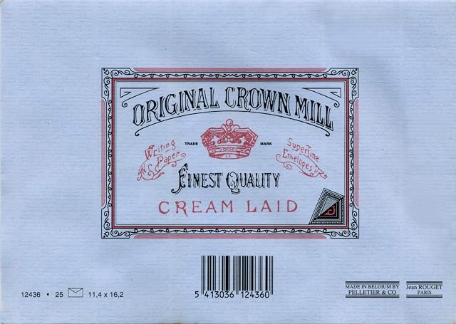 Original Crown Mill Classic Line C6 Texture Laid Envelope - Blue (Pack of 25)