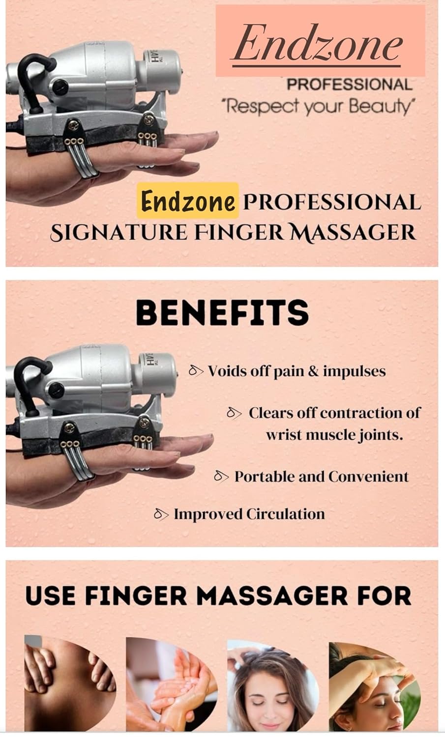 Endzone AC Daul Speed Head Massager Machine for Full Body and Pain Relief Device (DGR MASSAGER), Silver Endzone AC Daul Speed Head Massager Machine for Full Body and Pain Relief Device (DGR MASSAGER), Silver