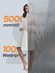 SaphiRose Waterproof Rain Poncho Jacket Coat for Adults Hooded with Zipper