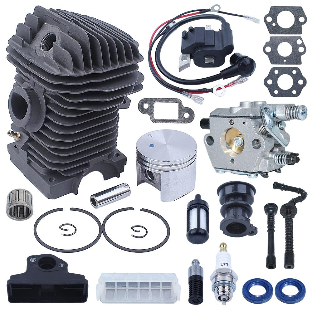 42.5mm Cylinder Tłok Zestaw Cewki Garburektora Fit Dla Stihl 023 025 MS230 MS250 Chainsaw Walbro WT-286 Zama C1Q-S11E Carb Zestaw Uszczelek Tłoka Cylindra