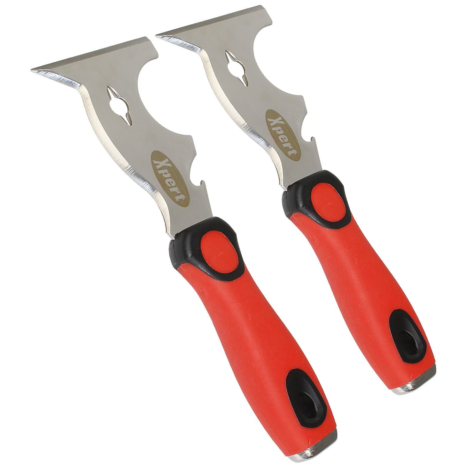 Xpert-60 2 x Multi Knife Bead Glass Removal UPVC Window Deglazing Tool Chisel Scraper Blade