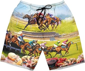 Funny Hawaiian Shorts for Men Tropical Floral Shorts Mens Swim Trunks Mens Shorts