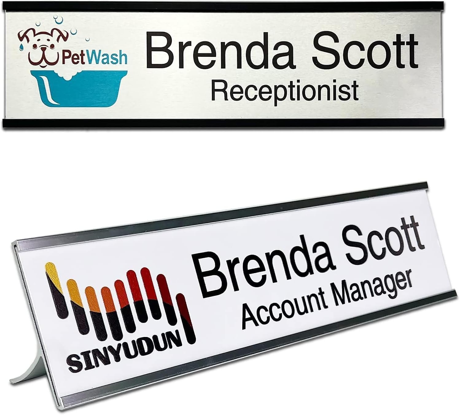 2" x 8" Personalized Name Plate for Desk/Wall, Aluminum Name Plate for Door