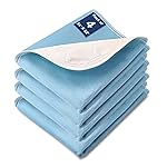 SOLOSHINE Bed Pads Washable Waterproof, 52 x 34 (4 Pack) Incontinence Bed Pads, Waterproof Bed Pad & Pee Pad, Perfect for Kids, Adults, The Elderly and Pets