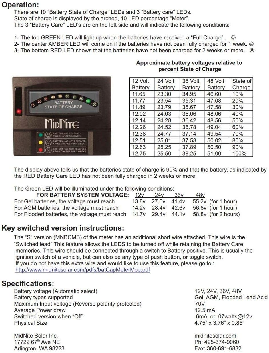MidNite Solar MNBCM Battery Capacity Meter