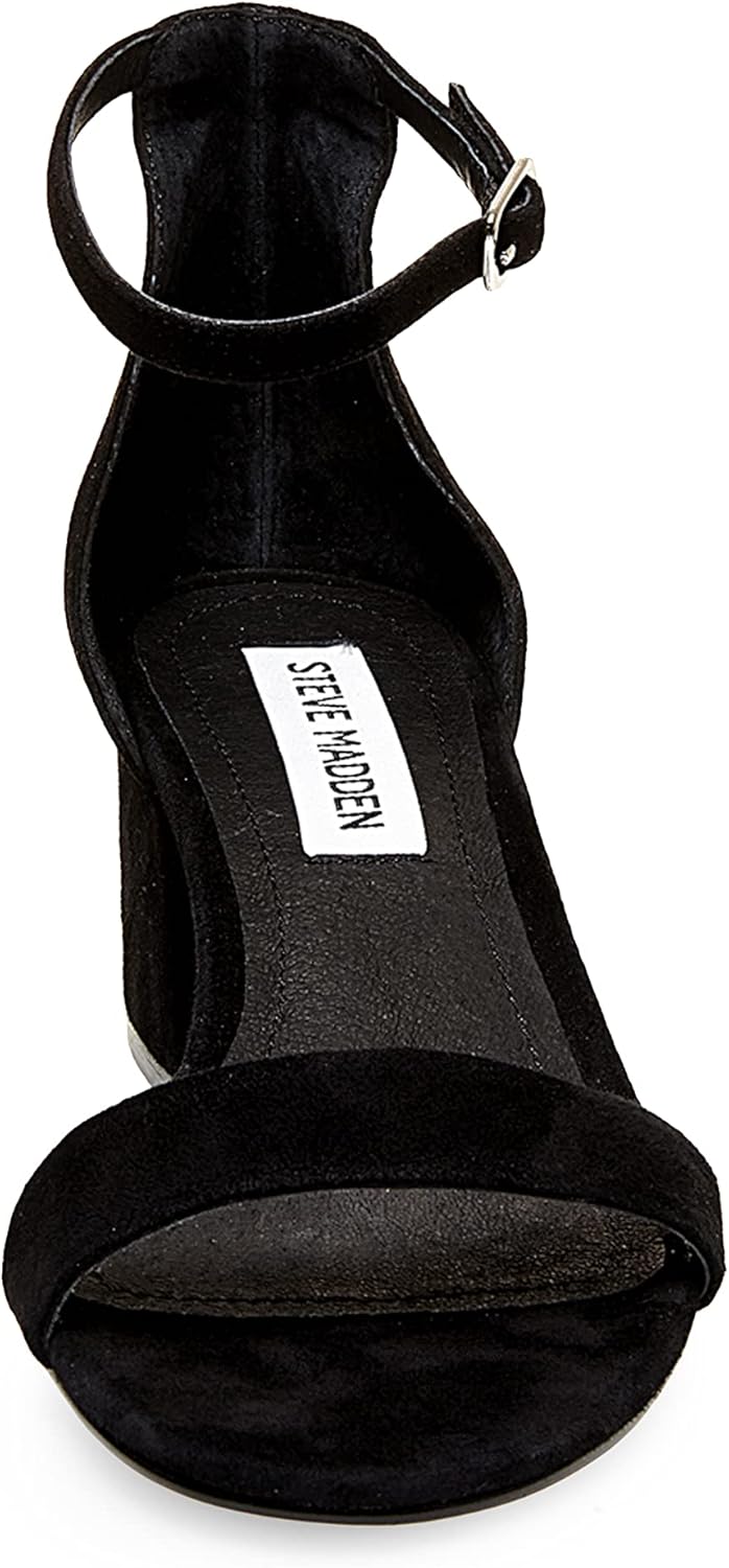Steve Madden Women's Irenee Dress Sandal, Black Suede, 7 M US - Image 2