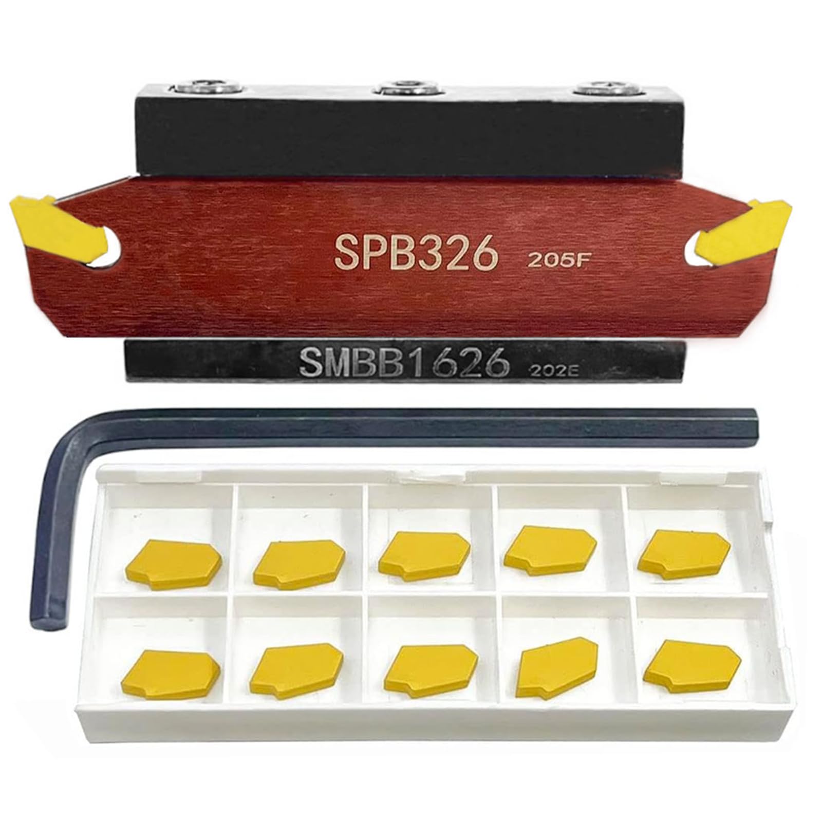 SPB326 SPB26-3 SP300 SMBB1626 Herramienta de corte de ranura 12 plaquitas de metal duro 3 mm