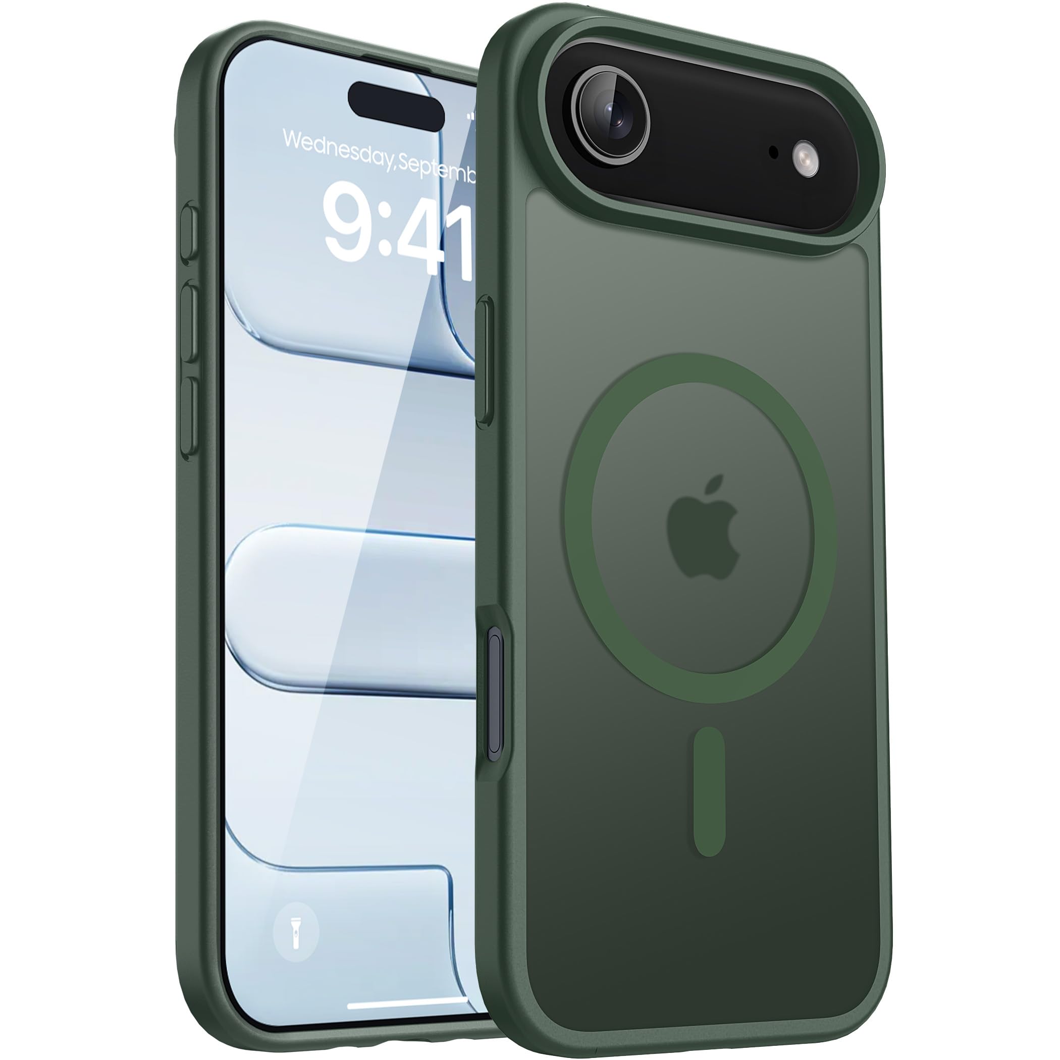 CACOE für Kameraschutzend, Kompatibel mit MagSafe, Stoßfest Kratzfest Magnetisch Rückseite Handyhülle für iPhone Case Transluzente