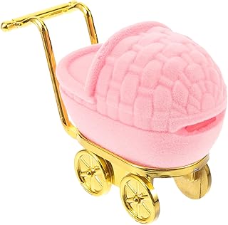 ベビーカー用ジュエリーボックス 漫画デザインの小型ジュエリー収納ケース 指輪 イヤリング ネックレス対応 旅行 日常保管用 女の