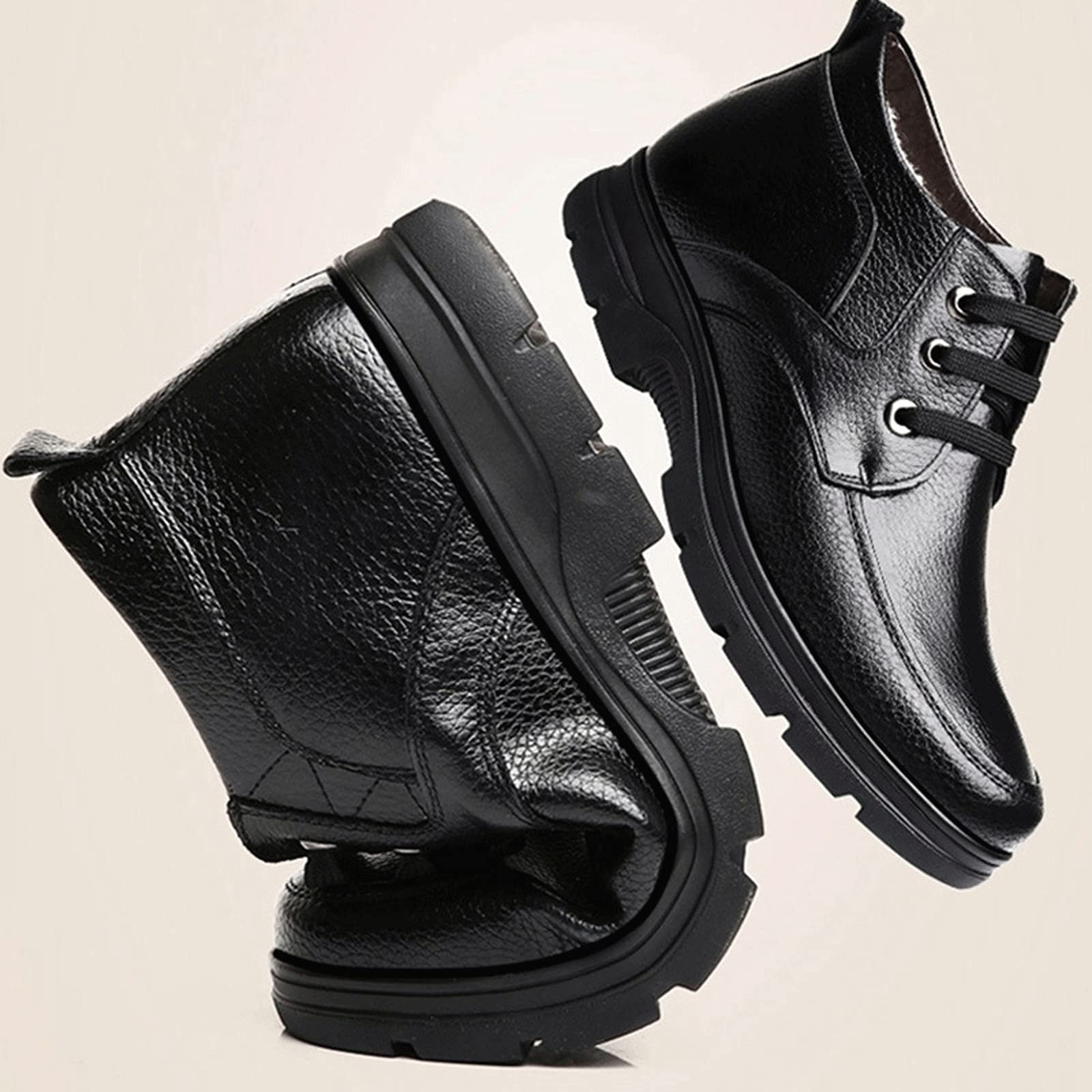 Scarpe Oxford da uomo Scarpe in Pelle Stivali invernali da uomo Scarpe in cotone caldo Scarpe in pelle di mucca Uomo Stivali Casual Maschile Calzature