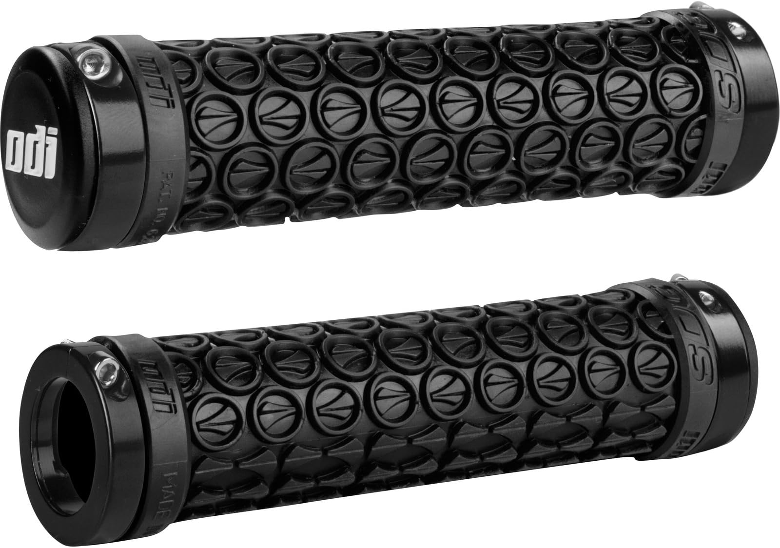 Components D30SDB-B Grips Black/Black Ano Lock Rings, 130mm