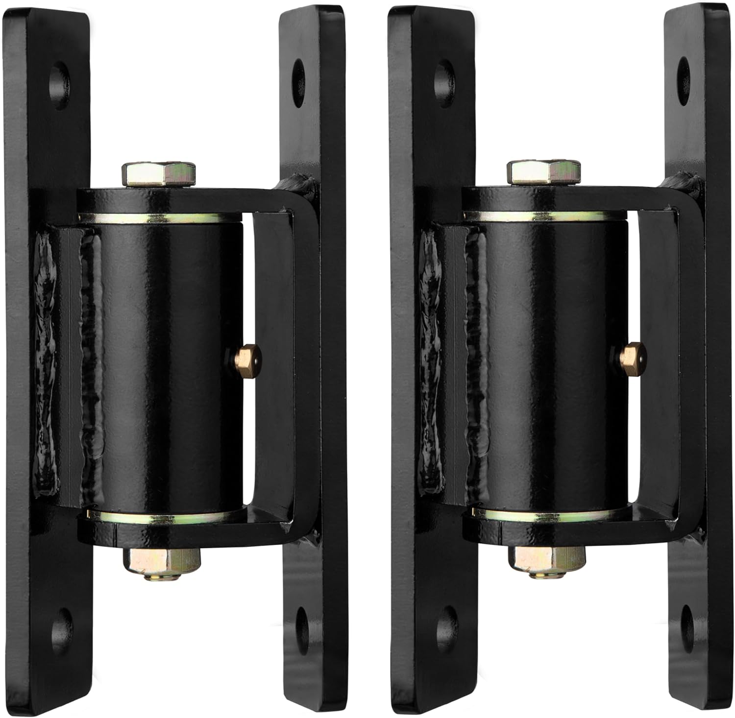 Heavy Duty Gate Hinges 7in 1100lbs - Bolt/Weld On Roller Bearing Hinges for Wood & Metal Gates, 90° Inward/Outward Swing, Fence/Barn/Driveway Use, 2 Pack