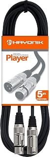 Cabo para Microfone XLR(F) X XLR(M), Hayonik, Preto, 5M
