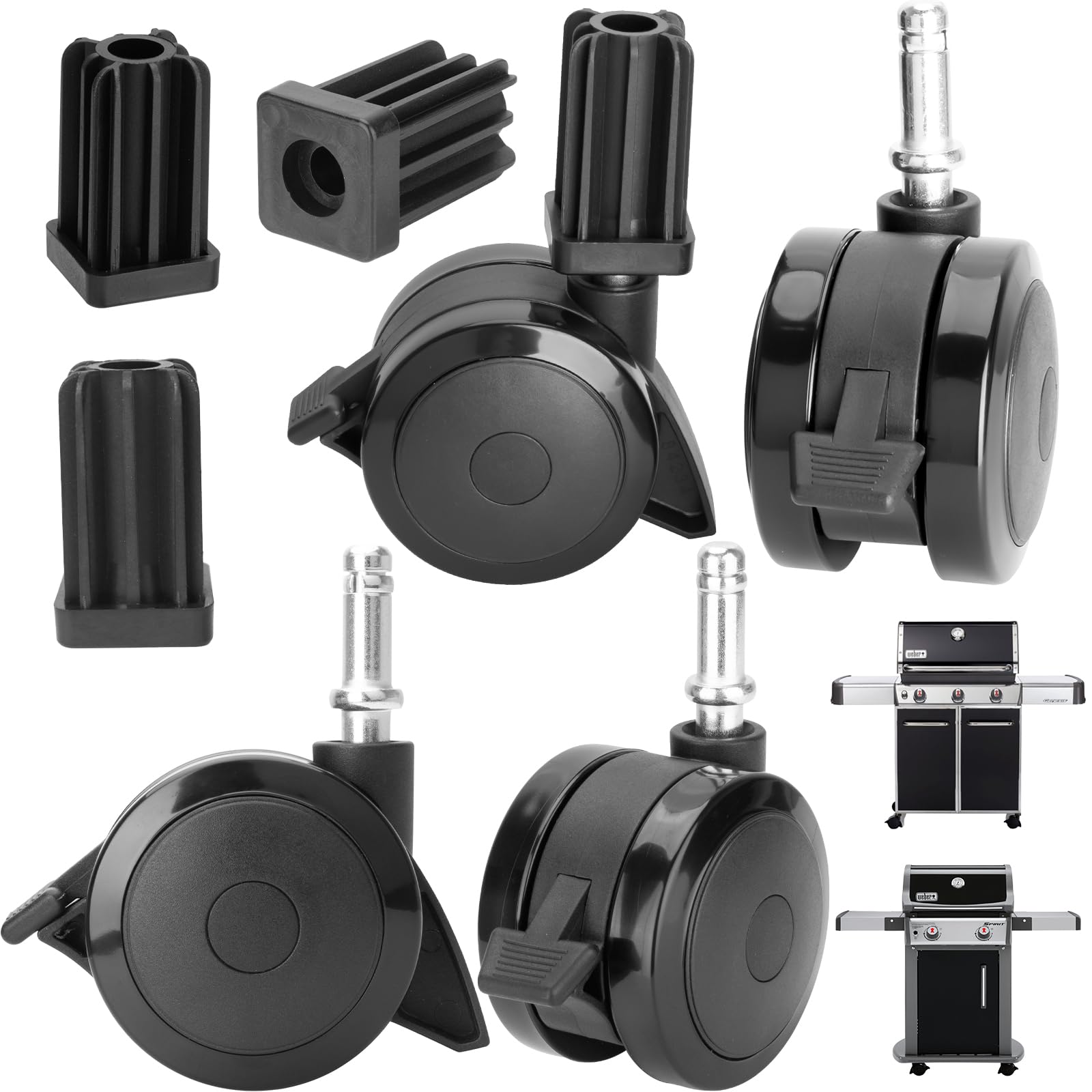 70360 Locking Caster for Weber Genesis 300 Summit E-420 Wheels (2007-2011)