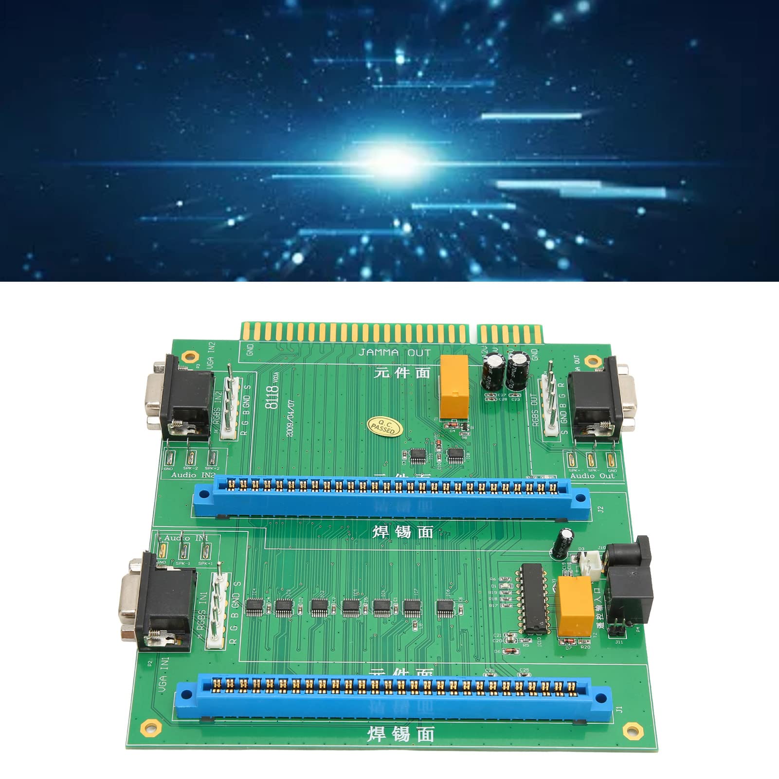para Interruptor Jamma 2 En 1, para Placa PC Jamma 2 Ranuras Fácil De Instalar Multi para Interruptor Jamma 2 En 1 con Control Remoto para Juegos