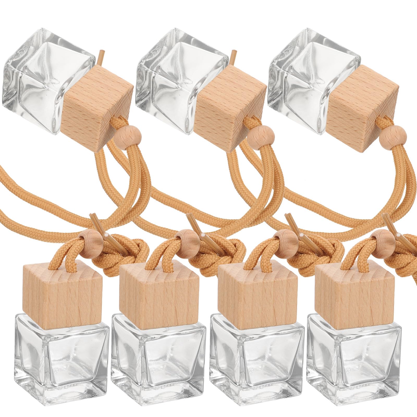 Pendentif décoratif intérieur voiture lot de 10 fioles de parfum en verre