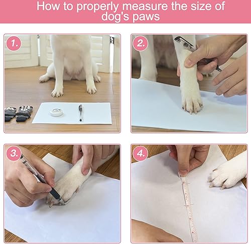 Miniatura 4 de EXPAWLORER Calcetines antideslizantes para perros de todos los tamaños y edades, evitan que se laman las patas, para pavimento calientefrío, control