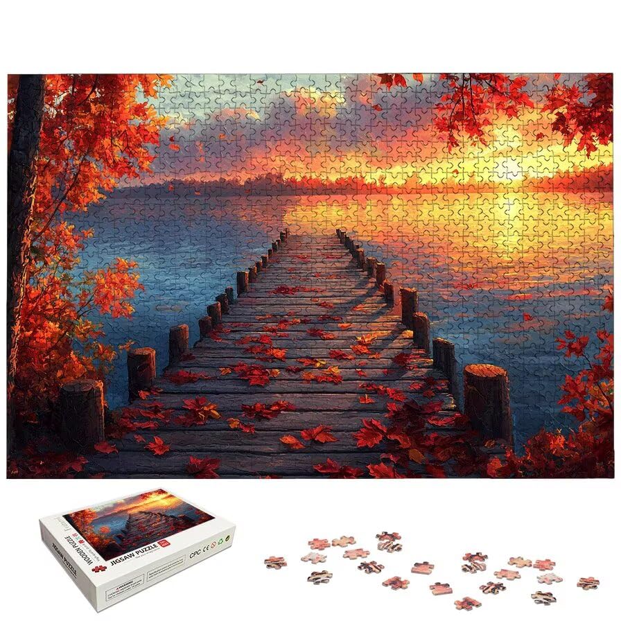 Puzzle 1500 Piezas Otoño para Adultos, Puzzle Paisajes de Madera con Caja Regalo para Adultos, Rompecabezas Desafiante para Toda la Familia, Rompecabezas para Regalo Mujer, Home Decoration, -5275