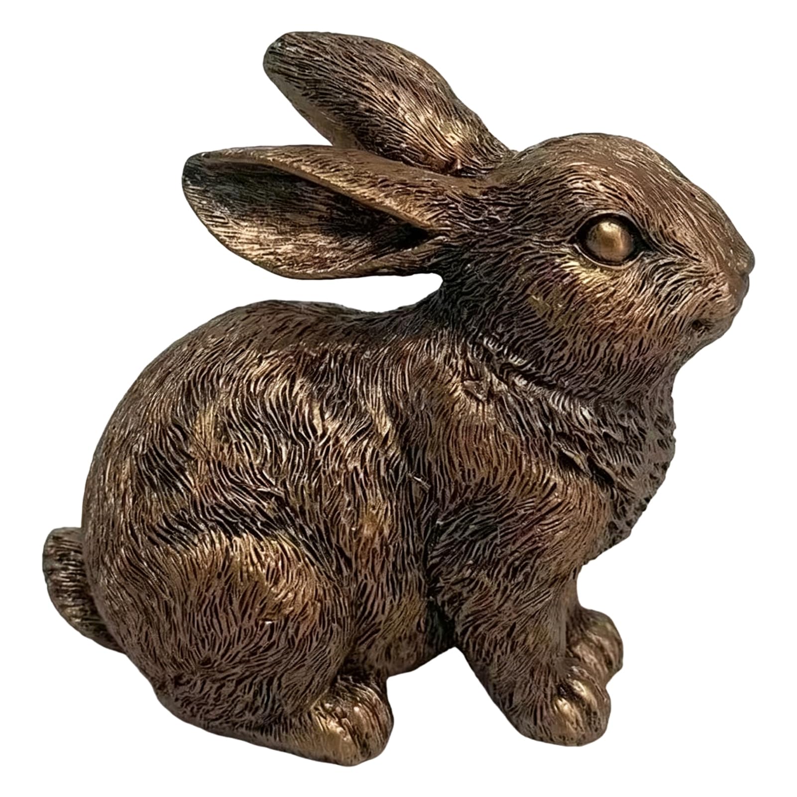 Mubsar Vintage Rabbit Figurine Carving Bunny Statue Animal Sculpture Home Office Bookshelf Desktop Fengshui Decoration Ornament