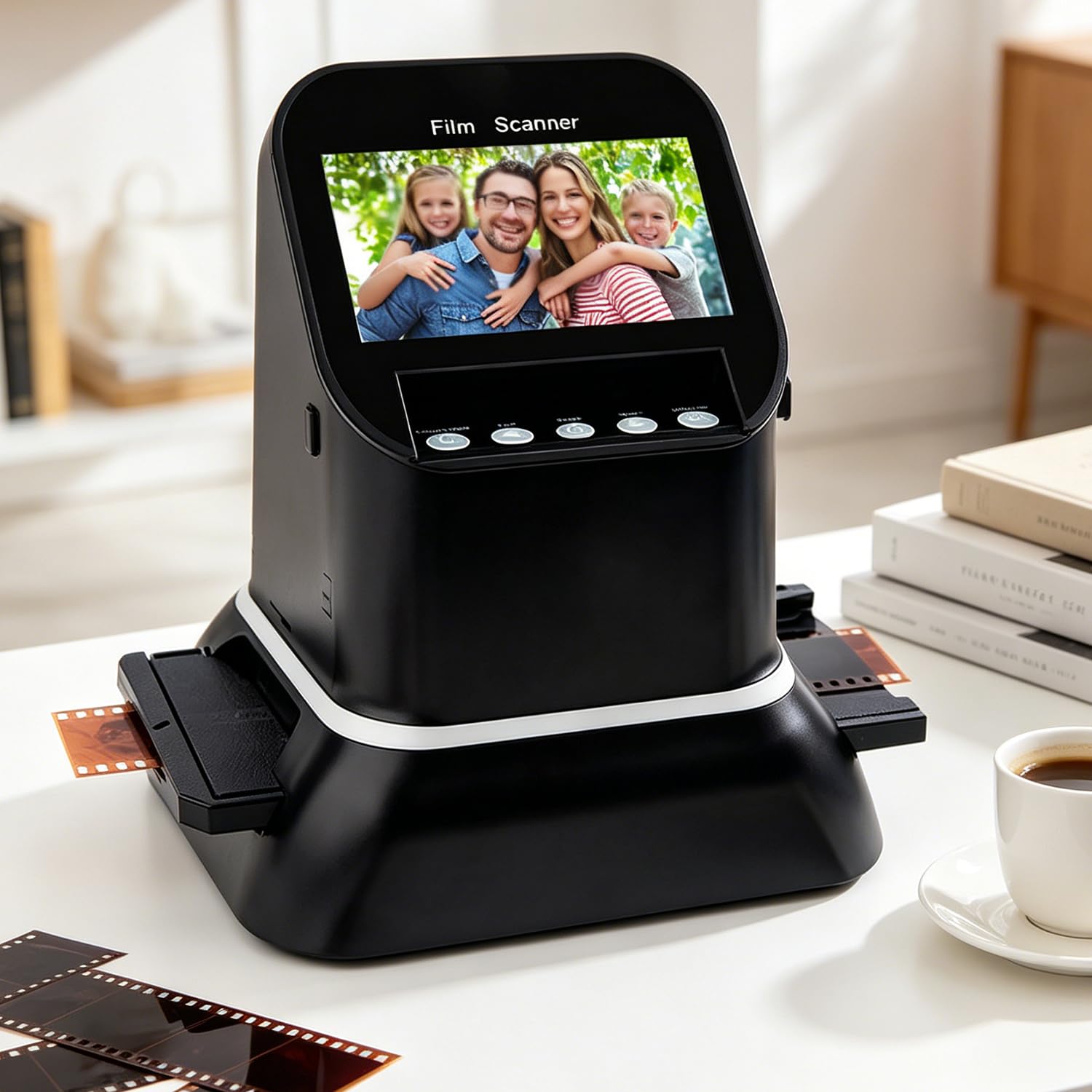 Azcabjie All-in-One Digital Film Scanner 22MP with 4.3 Inch LCD Preview Screen,Convert 35mm,120,126,127 Negatives,Slides & Microfiche to JPEG,for Family Old Picture Storage