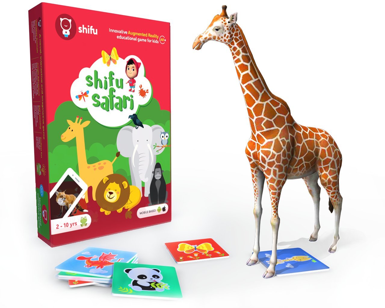 PlayShifu Safari 60 Animal Flashcards for Kids – 4D Educational iOS and Android Augmented Reality Based Fun Learning, Interactive Game ( 2-10 years, Multicolor)
