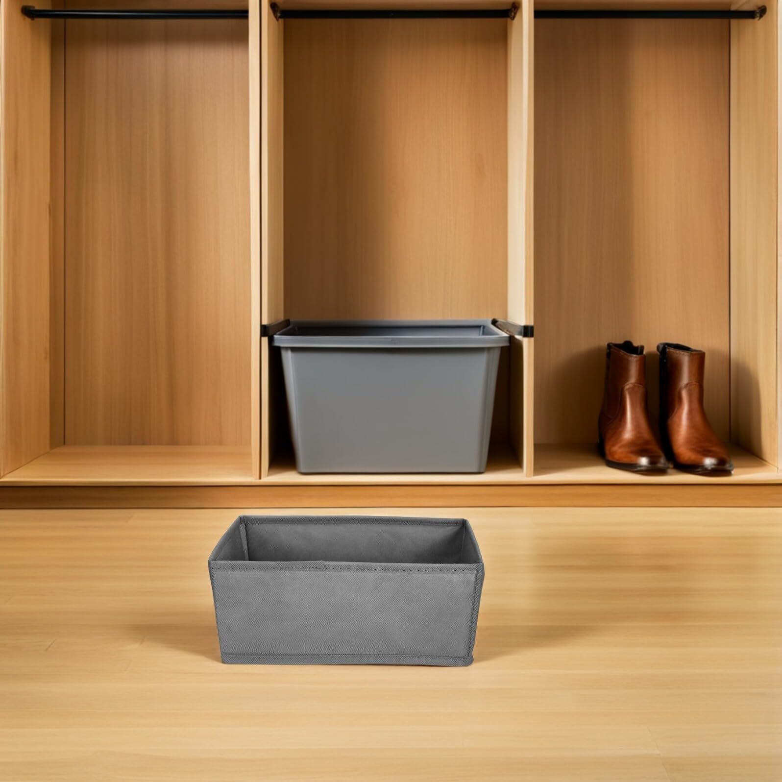 6stücke Unterwäsche Organizer Box Schubladeneinsätze für Socken und Kleiderschrank Aufbewahrungsboxen aus Stoff für Kommoden Babykleidung und Bhs Platzsparendes Trennsystem
